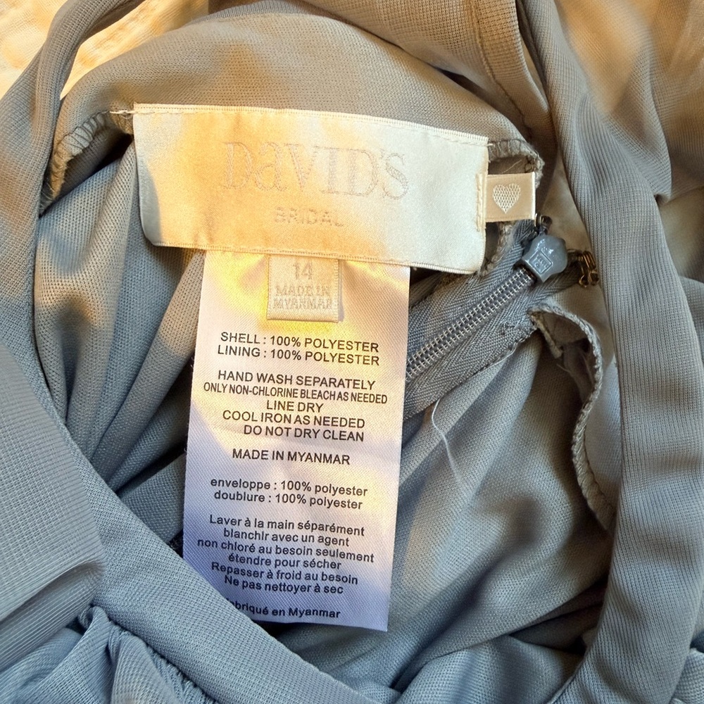 David's Formal Gray Halter Dress - Picture 7 of 9